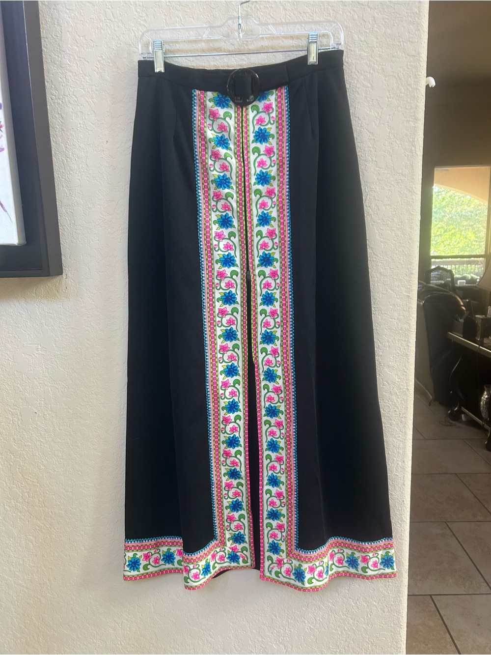 Mr. Dino Floral A-Line Maxi Skirt Size 14. Vintage.